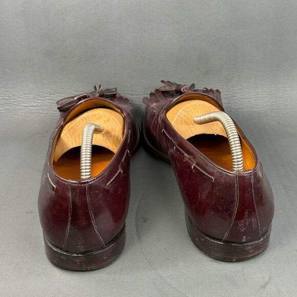 Vintage Salvatore Ferragamo Burgundy Calfskin Tassel Loafers – Men’s 11.5 main image 8